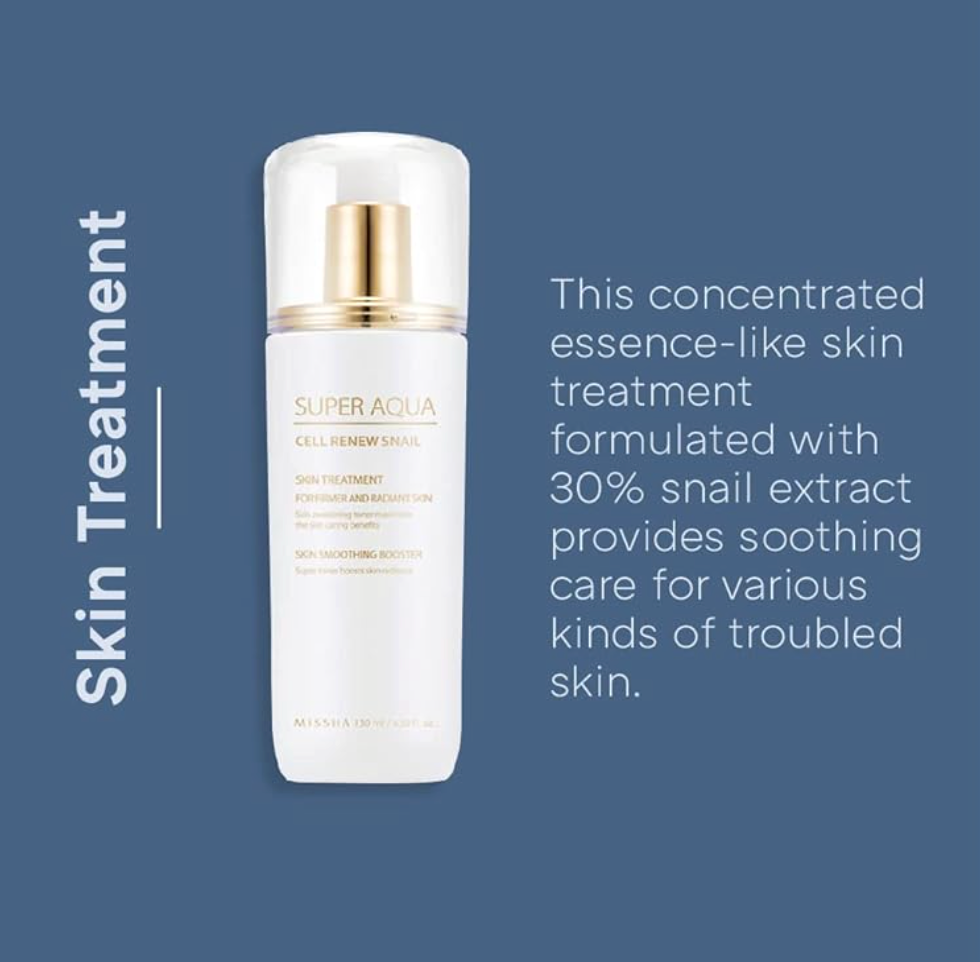 Mitrinošs toniks MISSHA Cell Renew Snail Skin Treatment