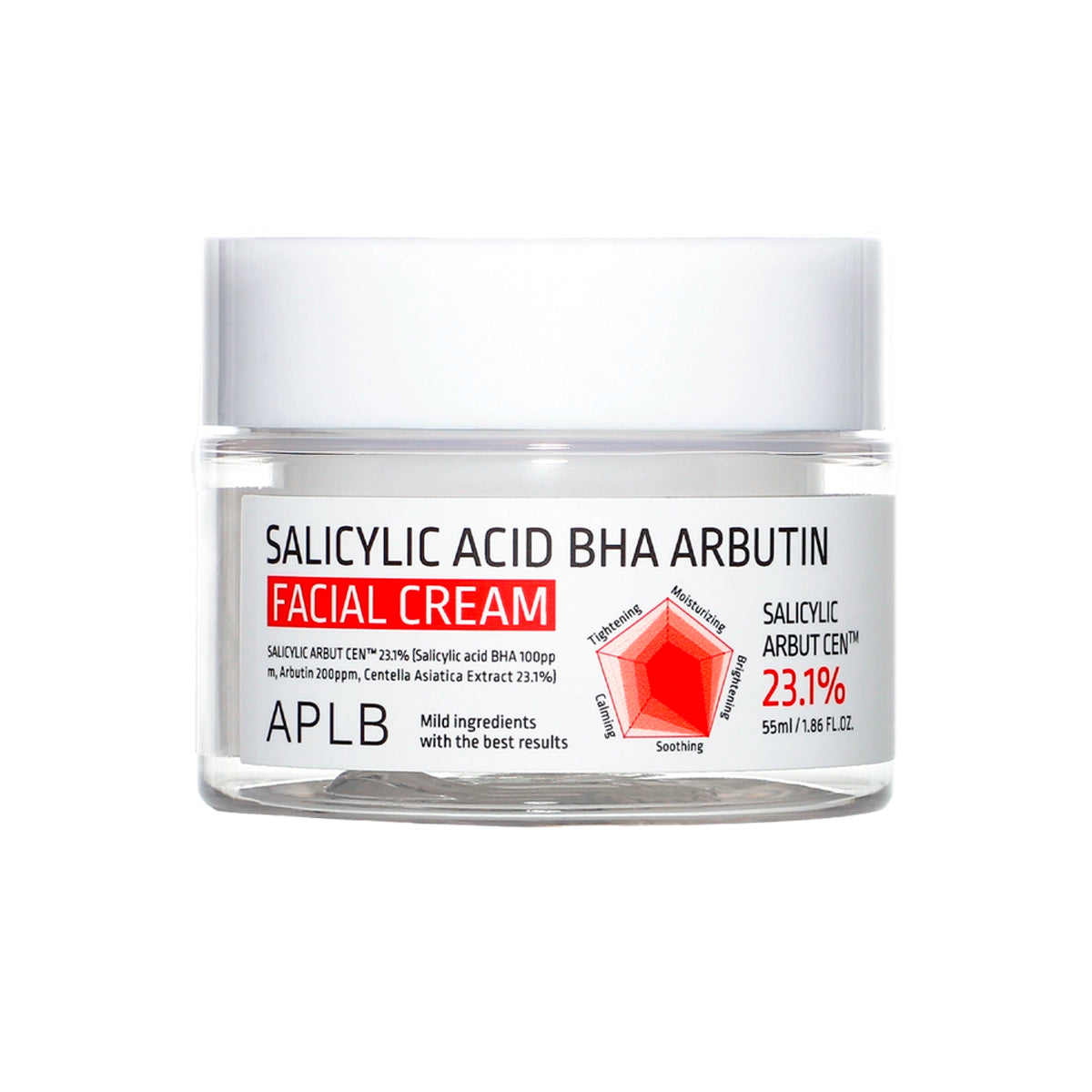 Balinošs sejas krēms ar salicilskābi un arbutīnu APLB Salicylic Acid BHA Arbutin Facial Cream
