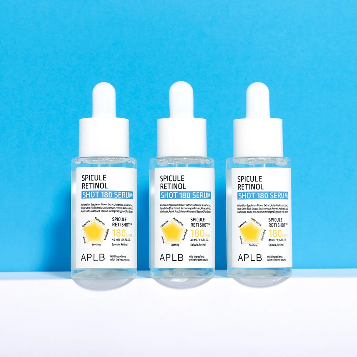Atjaunojošs serums ar spikulām un retinolu APLB Spicule Retinol Shot 180 Serum