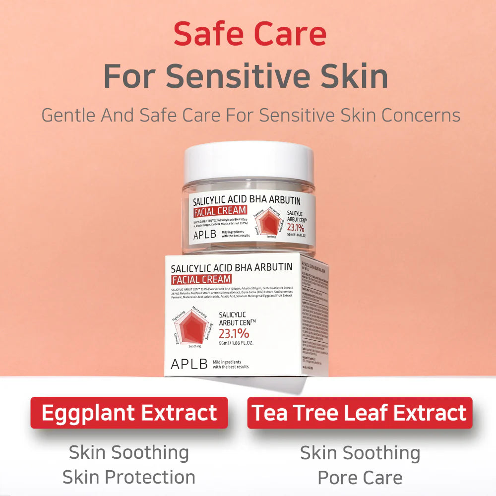 Balinošs sejas krēms ar salicilskābi un arbutīnu APLB Salicylic Acid BHA Arbutin Facial Cream