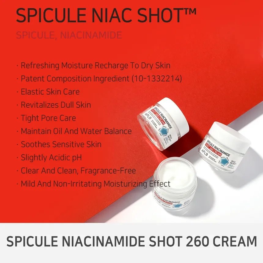 Balinošs krēms ar mikrospīkulām APLB Spicule Niacinamide Shot 260 Cream