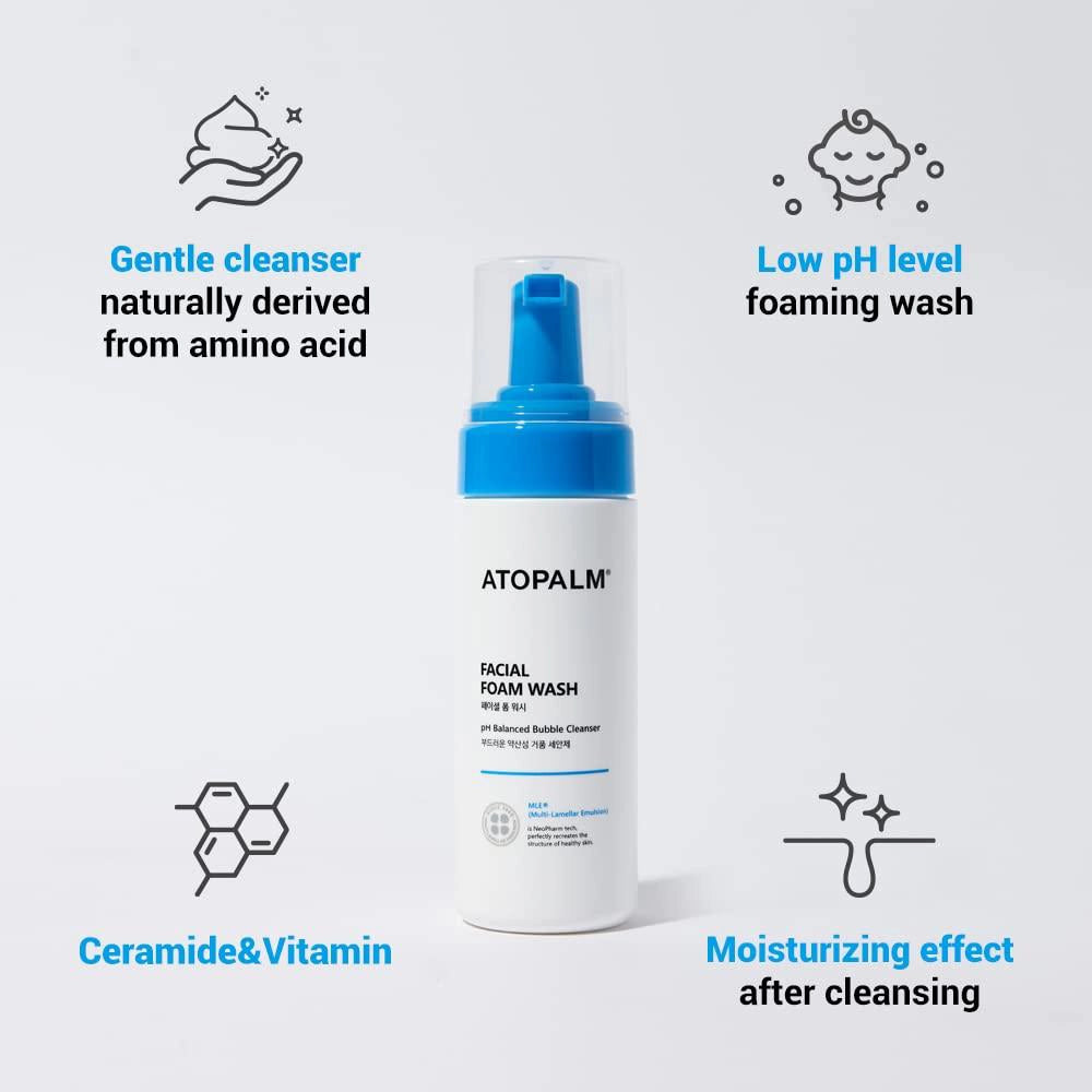 Maigas skābekļa putas Atopalm Facial Foam Wash