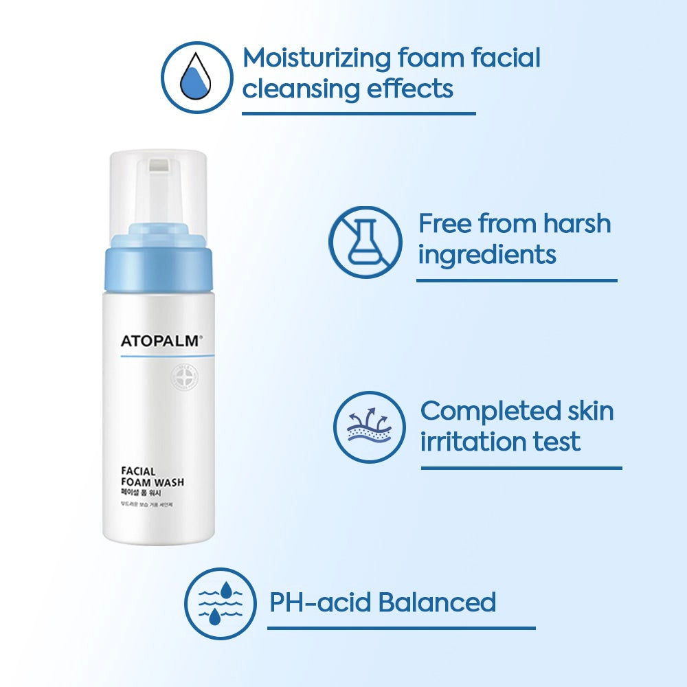 Maigas skābekļa putas Atopalm Facial Foam Wash