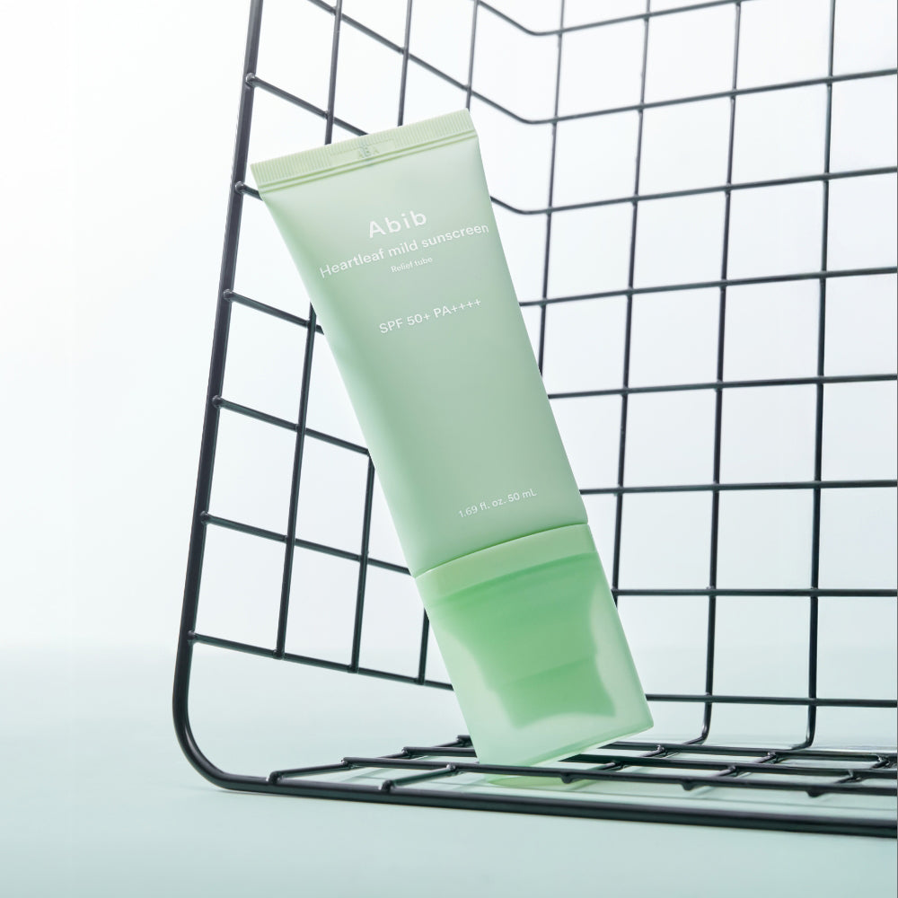 Nomierinošs saules aizsargkrēms Abib Heartleaf Mild Sunscreen Relief Tube
