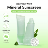 Nomierinošs saules aizsargkrēms Abib Heartleaf Mild Sunscreen Relief Tube