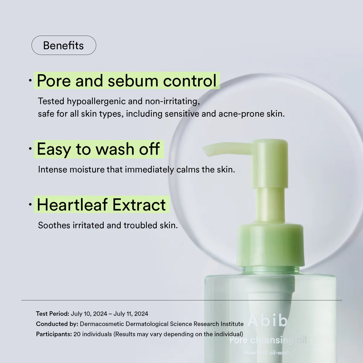 Attīrīšanas eļļa Abib Pore Cleansing Oil Heartleaf Oil-Wash
