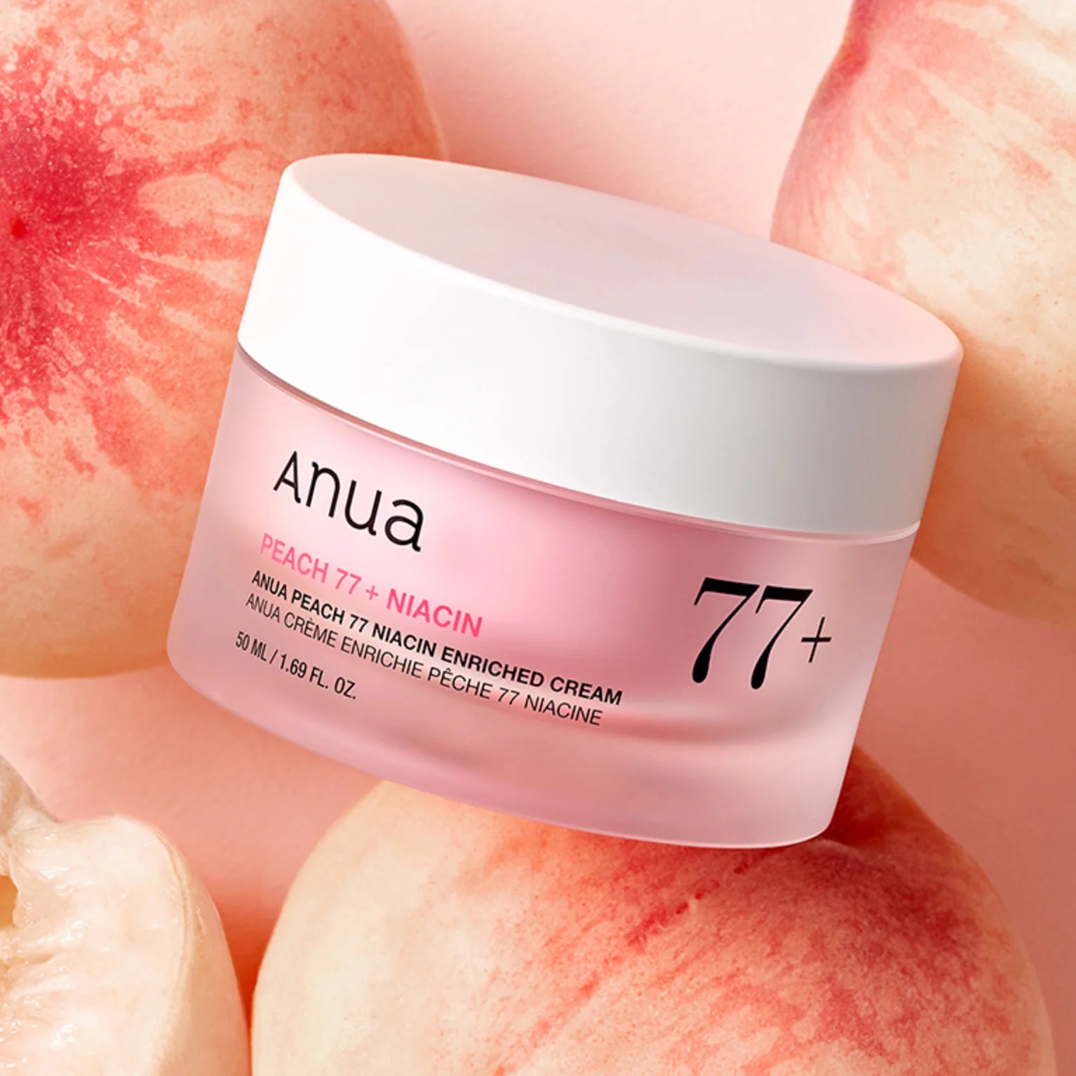 Ādu mīkstinošs krēms sejai ar persiku ekstraktu un niacinamīdu Anua Peach 77 Niacin Enriched Cream