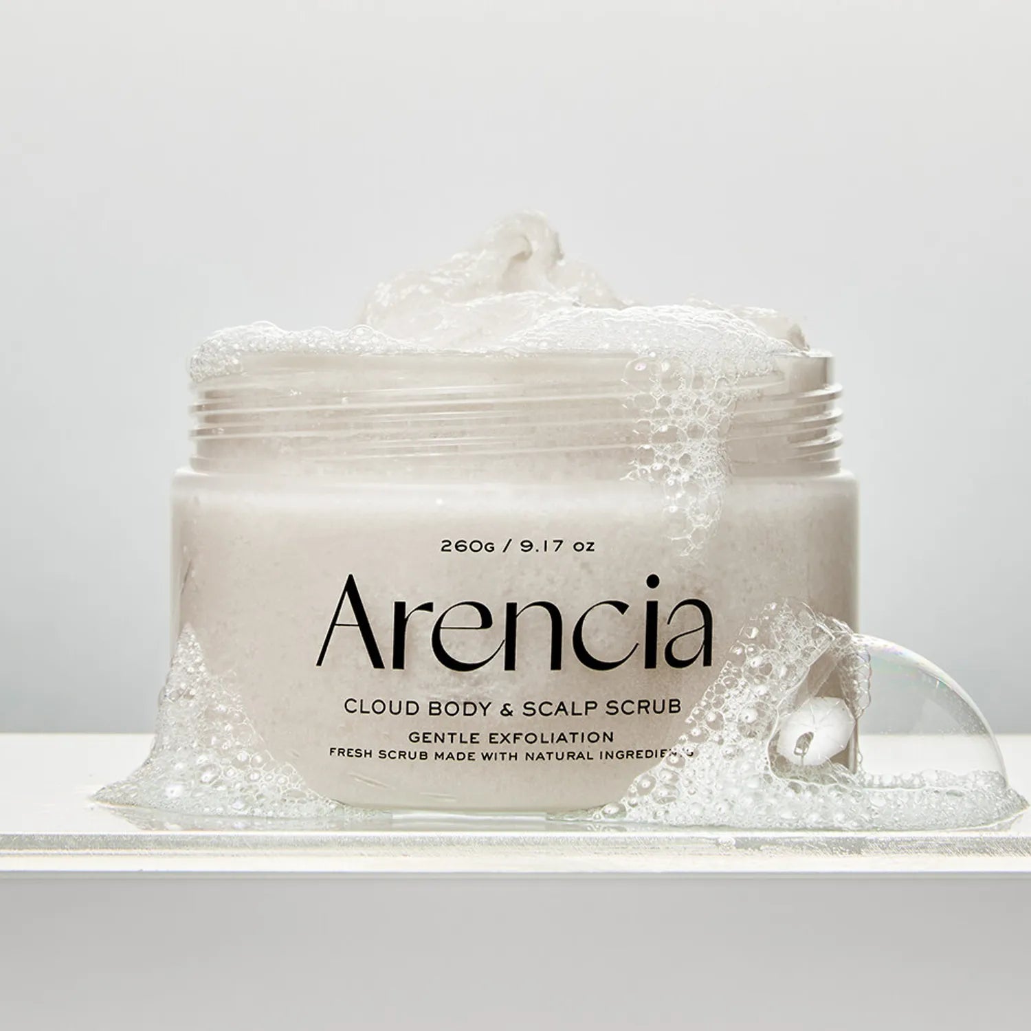 Skrubis ķermenim un galvas ādai ar balto tēju un neroli Arencia Fresh Cloud Body & Scalp Scrub White Tea & Neroli
