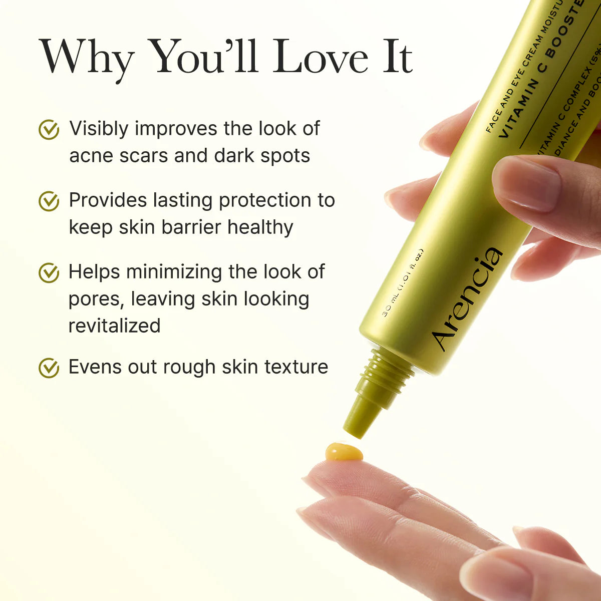 Izgaismojošs C vitamīna serums Arencia Vitamin C Booster Shot