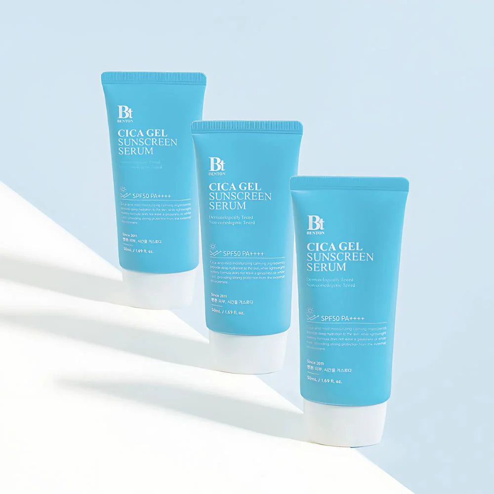 Mitrinošs saules aizsargkrēms-serums Benton CICA Gel Sunscreen Serum SPF50/PA++++