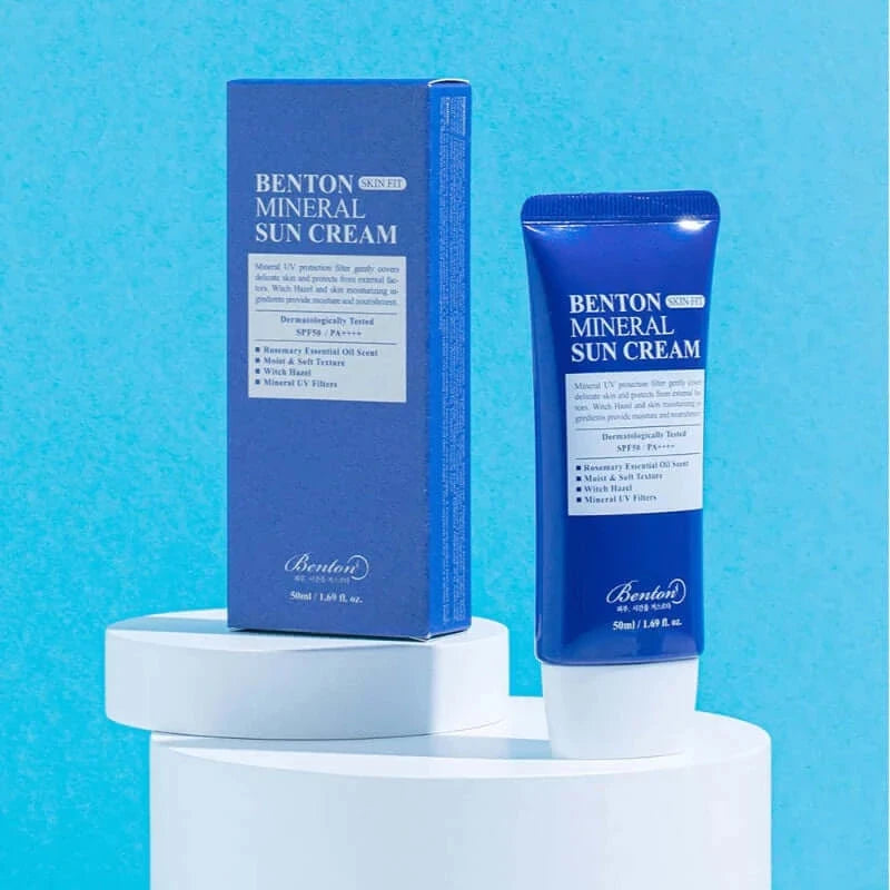 Jūsu ādas aizsardzība un kopšana ar minerālu saules aizsargkrēmu Benton Skin Fit Mineral SPF50+/PA++++Sun Cream