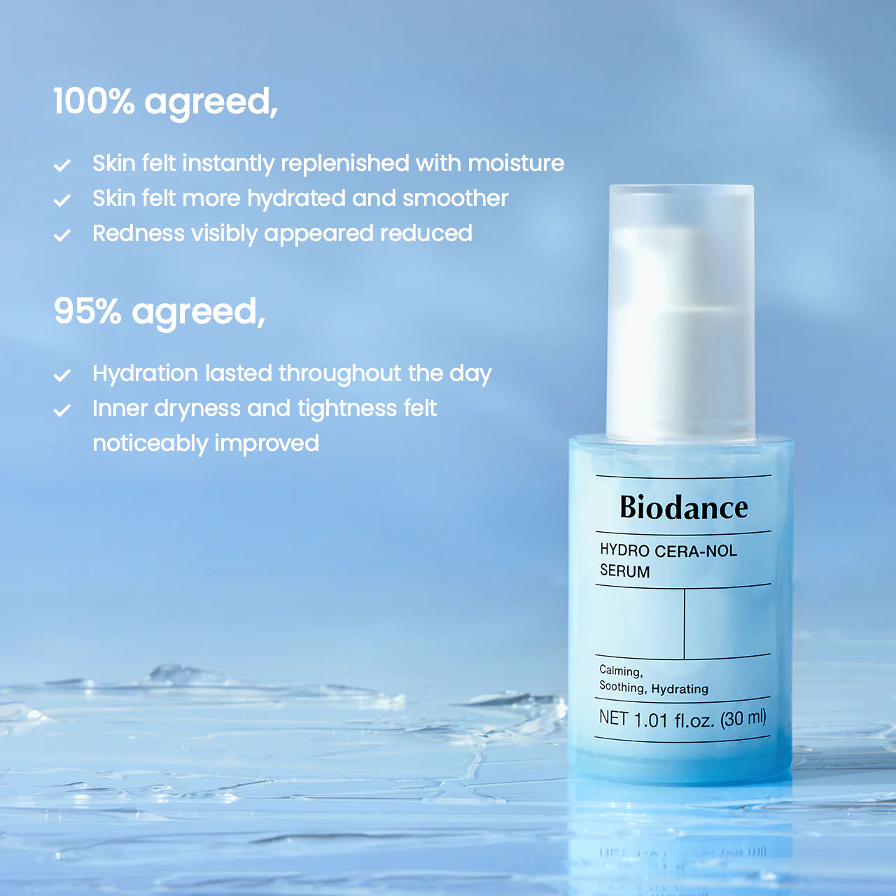 Mitrinošs sejas serums Biodance Hydro Cera-Nol Serum