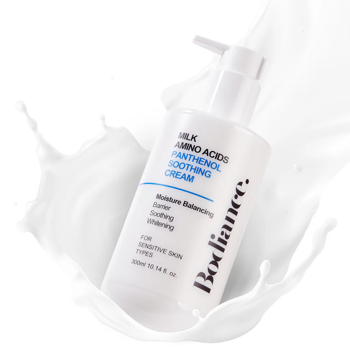 Nomierinošs ķermeņa krēms Bodiance Milk Amino Acid Panthenol Soothing Cream