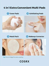 Mitrinoši spilventiņi jutīgai ādai COSRX One Step Moisture Up Pad