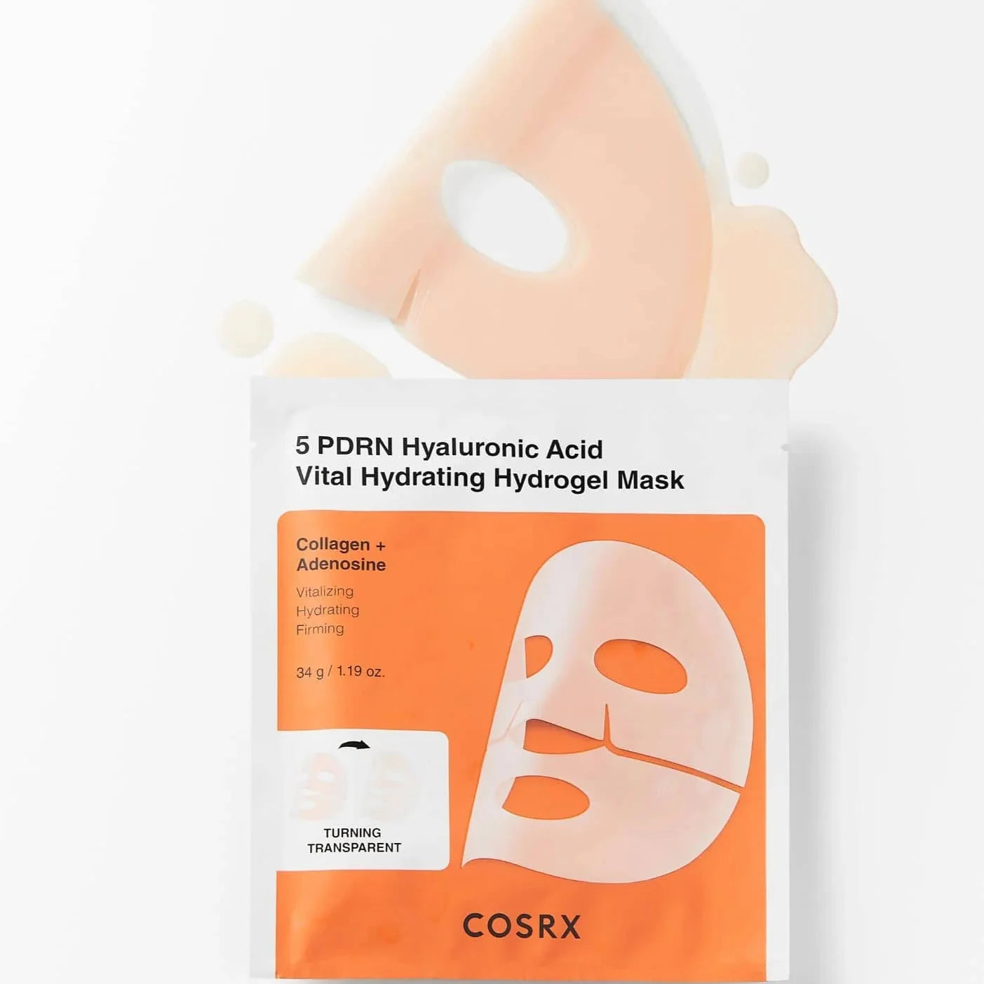 Mitrinoša hidrogela maska Cosrx 5 PDRN Hyaluronic Acid Vital Hydrating Hydrogel Mask
