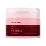 Poras savelkoši kolagēna gēla tonera spilventiņi EQQUALBERRY Collagen Pore-Tight Up Gel Toner Pads