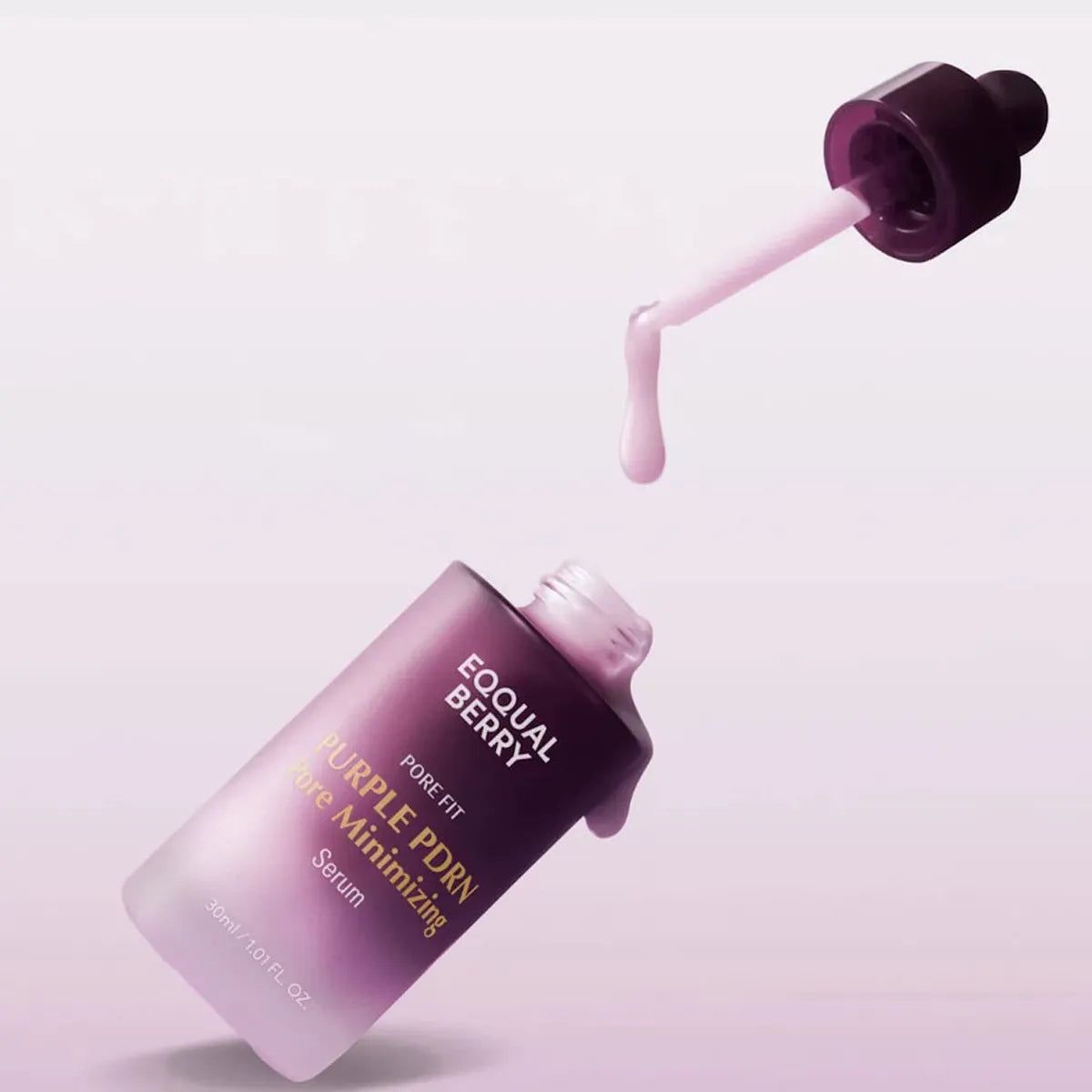 Poras sašaurinošs un ādu atjaunojošs serums EQQUALBERRY Purple PDRN Pore Minimizing Serum