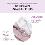 Poras attīrošs gels sejas mazgāšanai EQQUALBERRY Purple Rice Pore Purifying Pack Cleanser