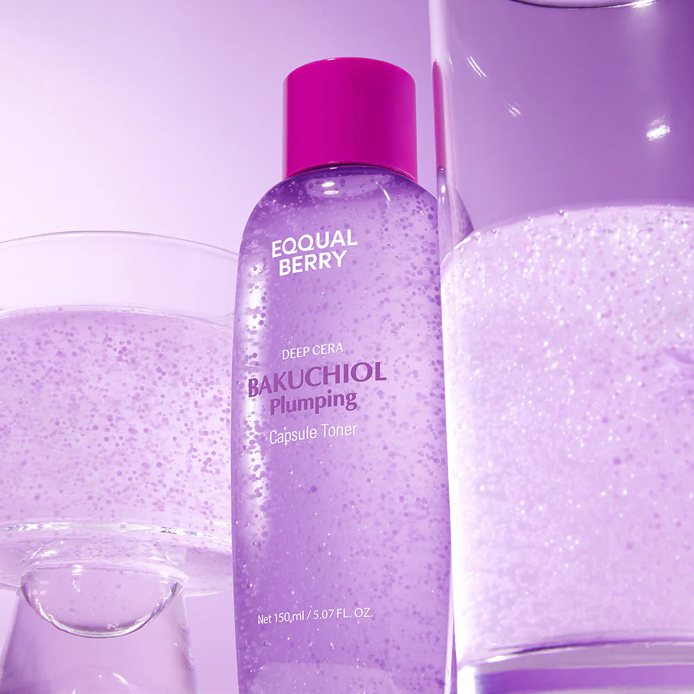 Kapsulu toneris ar bakučiolu Eqqualberry Bakuchiol Plumping Capsule Toner