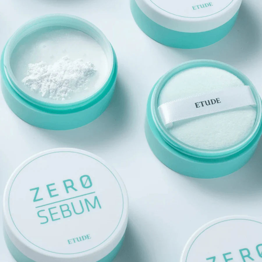 Minerālu birstošais un ādu matējošais pūderis ETUDE Zero Sebum Drying Powder