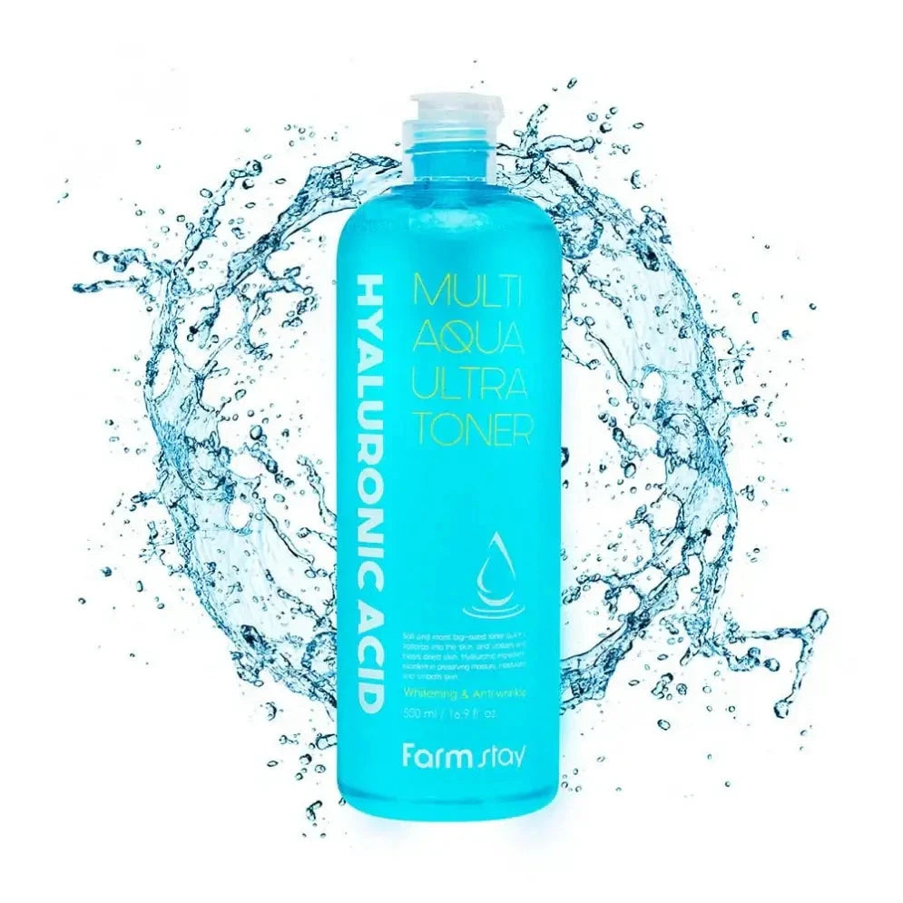 Toniks priekš sejas ar hialuronskābi FarmStay Hyaluronic Acid Multi Aqua Ultra Toner