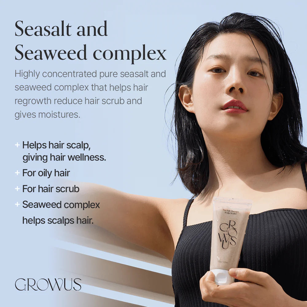 Galvas ādas skrubis Growus Sea Salt Therapy Scalp Scaler