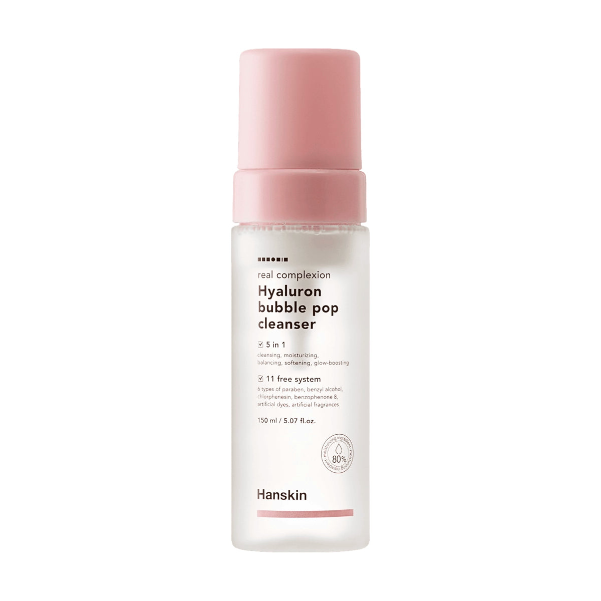 Mitrinošas putiņas sejas ādas attīrīšanai Hanskin Real Complexion Hyaluron Bubble Pop Cleanser