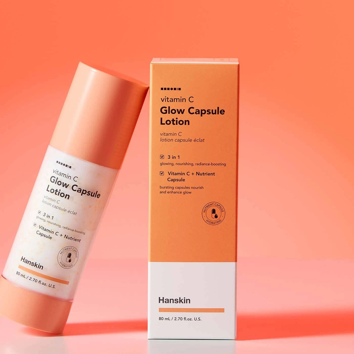 Mitrinošs losjons ar C vitamīnu Hanskin Vitamin C Glow Capsule Lotion