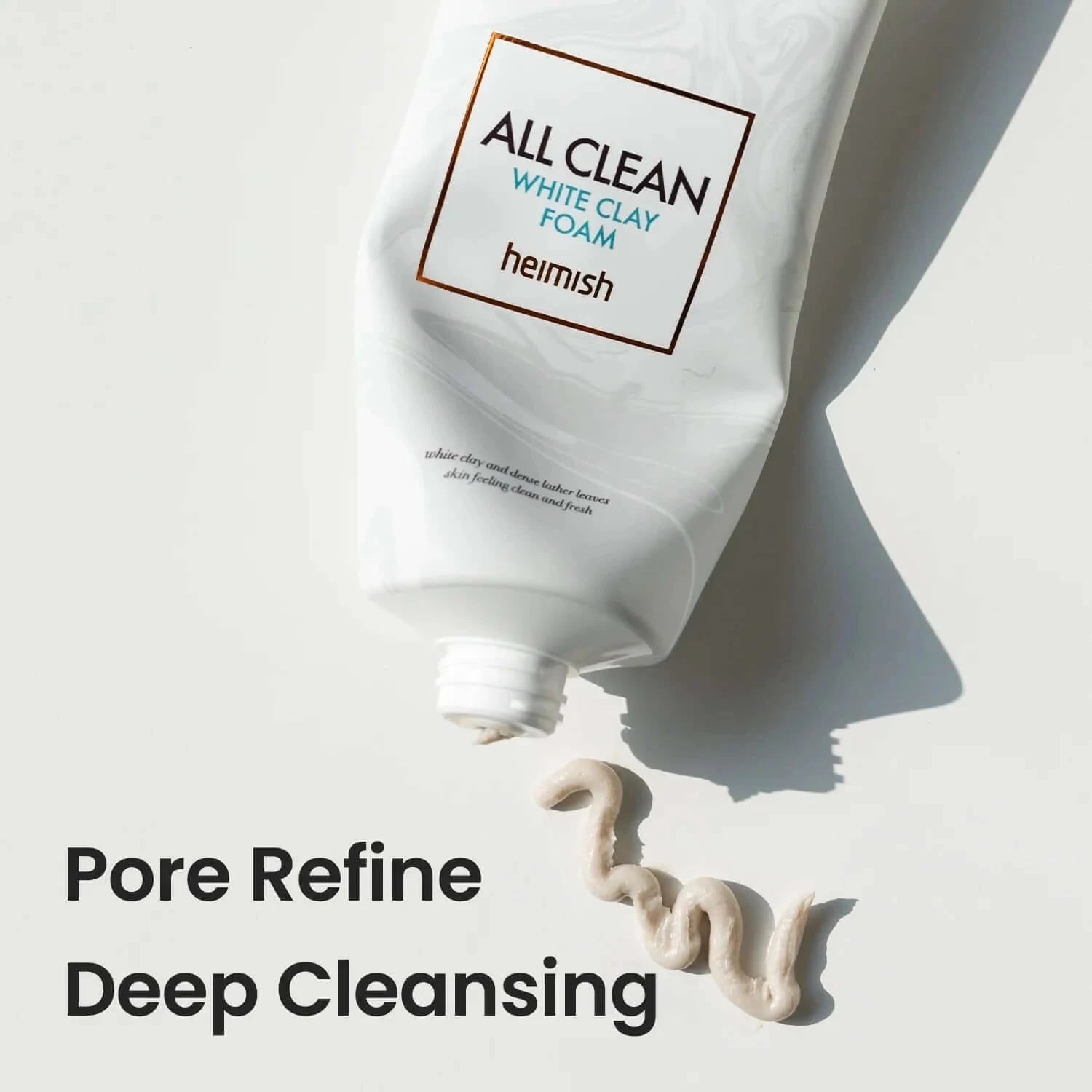 Māla putiņas dziļai poru attīrīšanai Heimish All Clean White Clay Foam