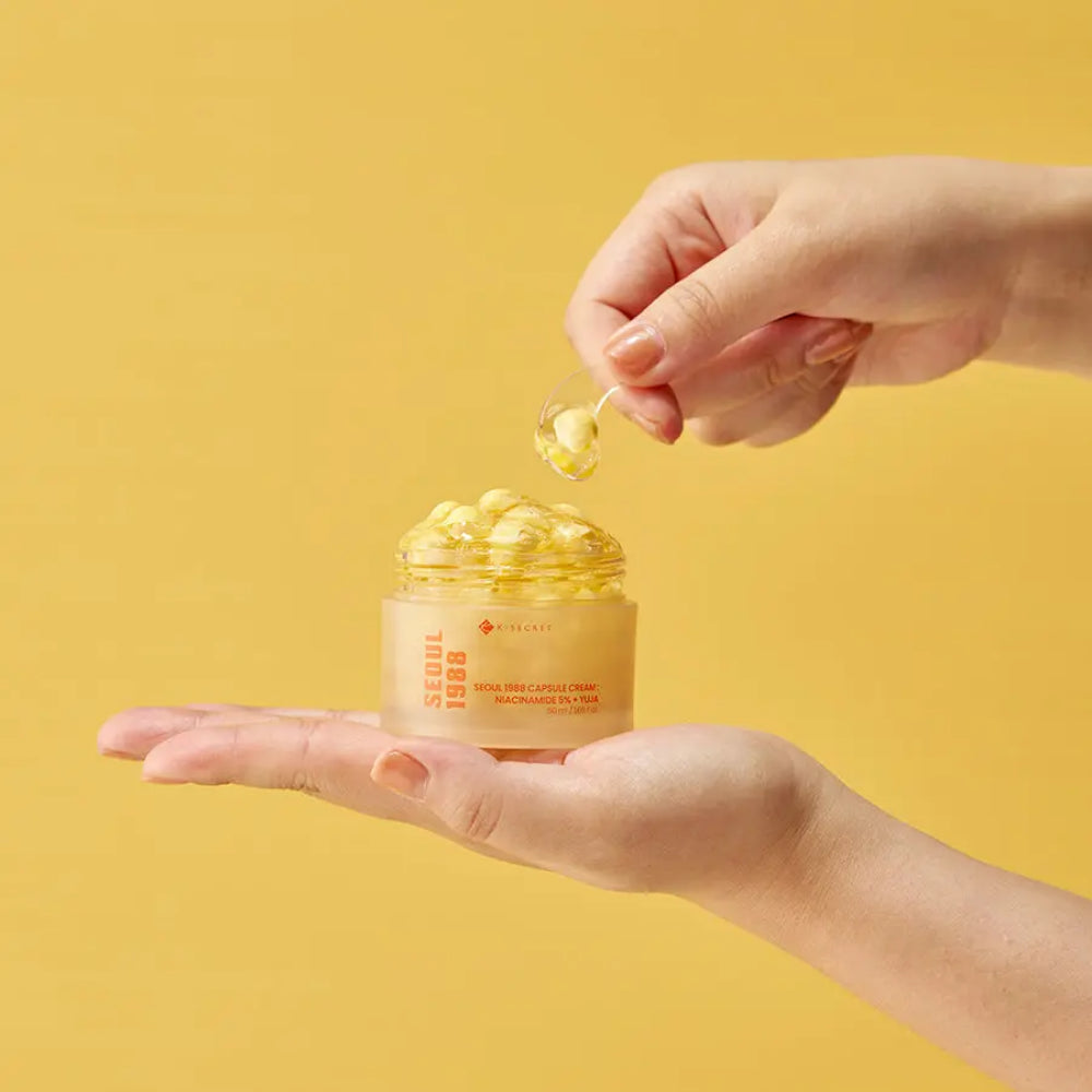 Kapsulu krēms ar niacinamīdu K-SECRET Seoul 1988 Capsule Cream: Niacinamide 5% + Yuja
