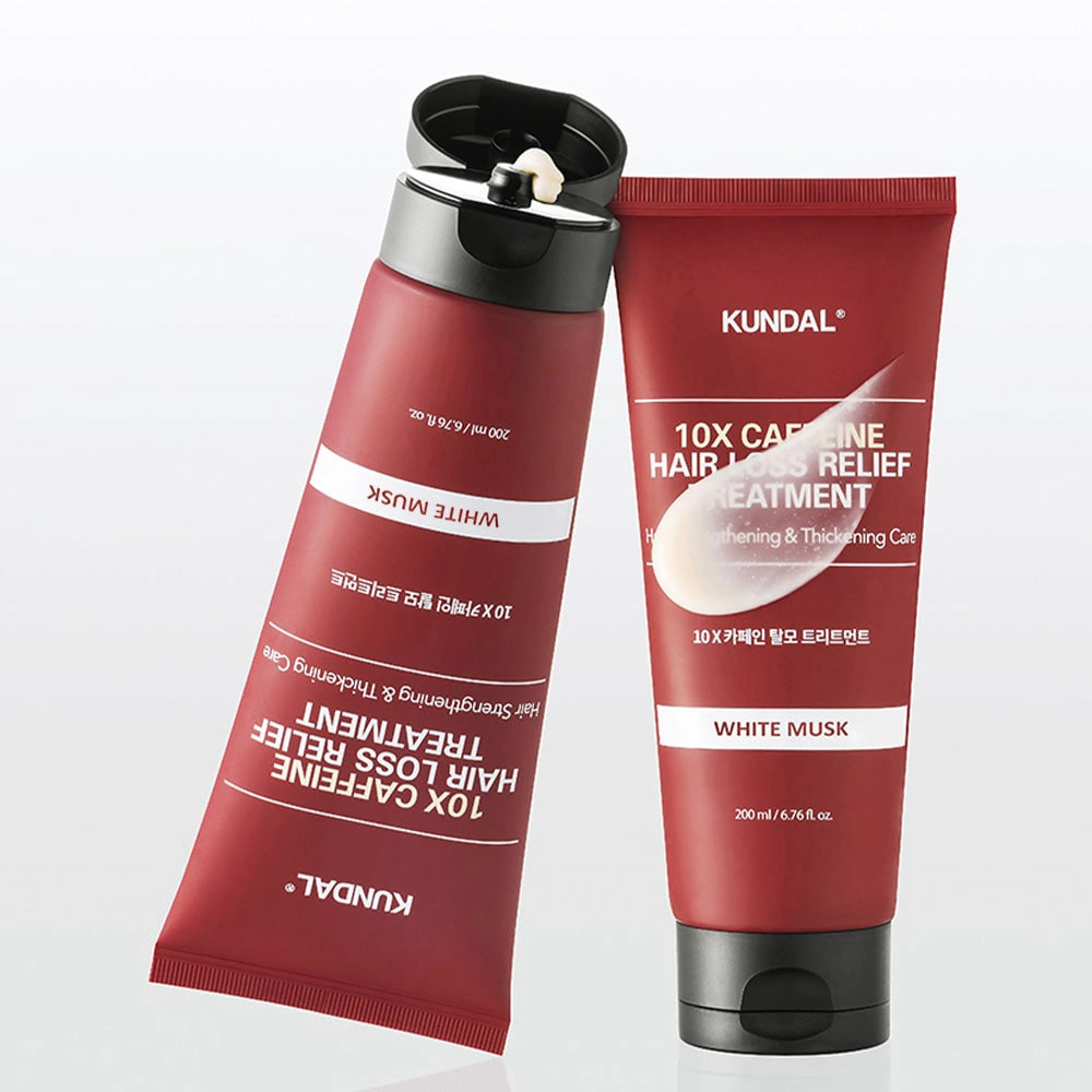 Stiprinošs matu kopšanas līdzeklis Kundal 10X Caffeine Strengthening Treatment White Musk