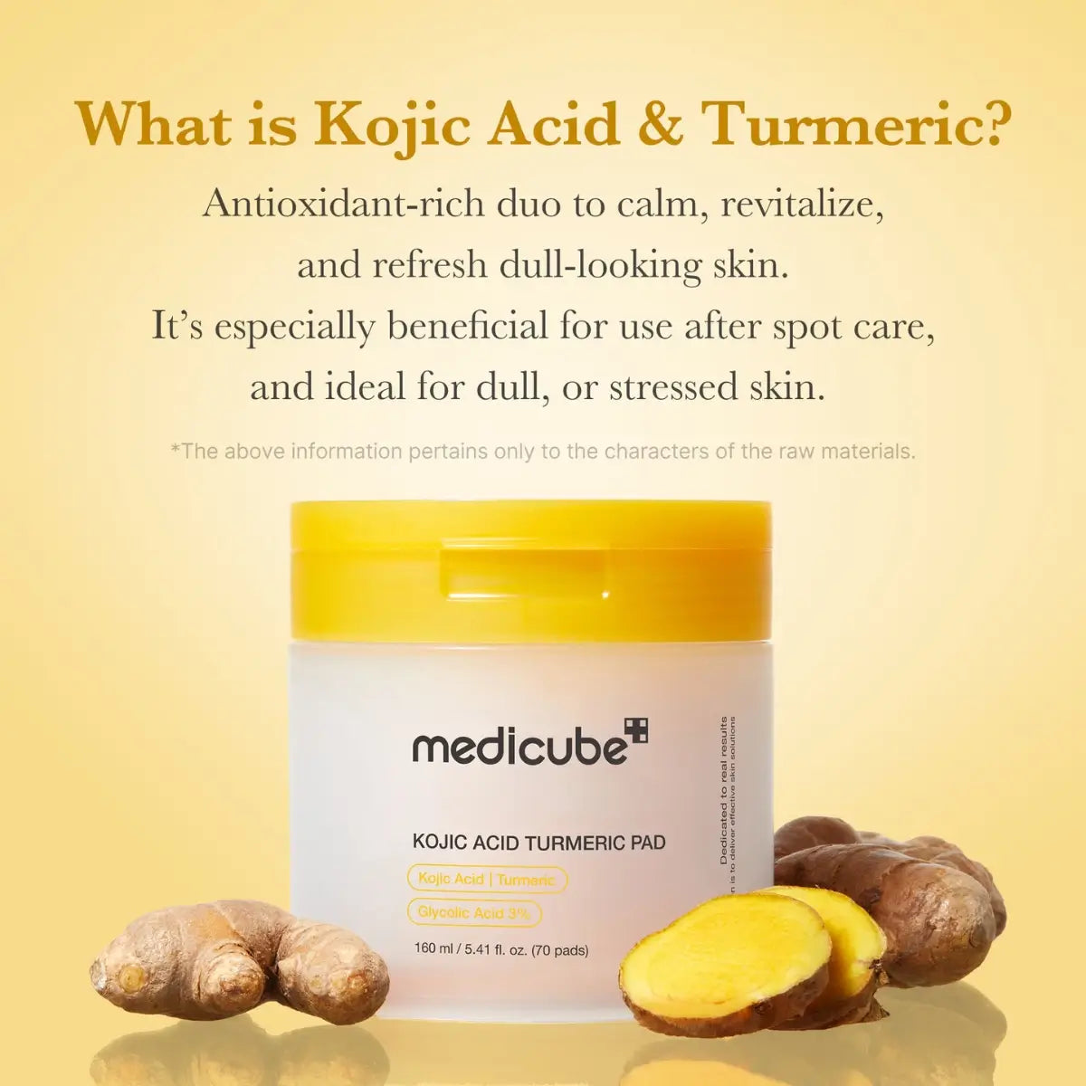 Eksfoliējoši tonera spilventiņi Medicube Kojic Acid Turmeric Pad