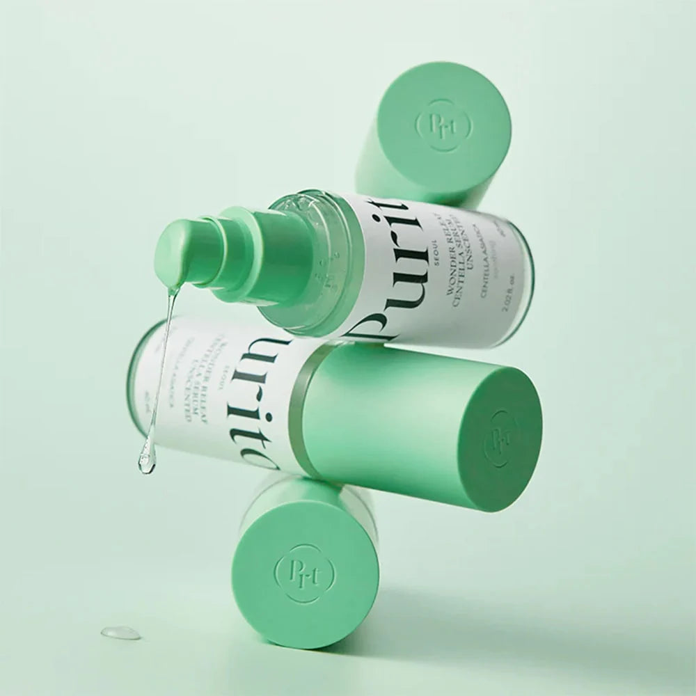 Serums jutīgai ādai bez eļļām Purito Wonder Releaf Centella Serum Unscented