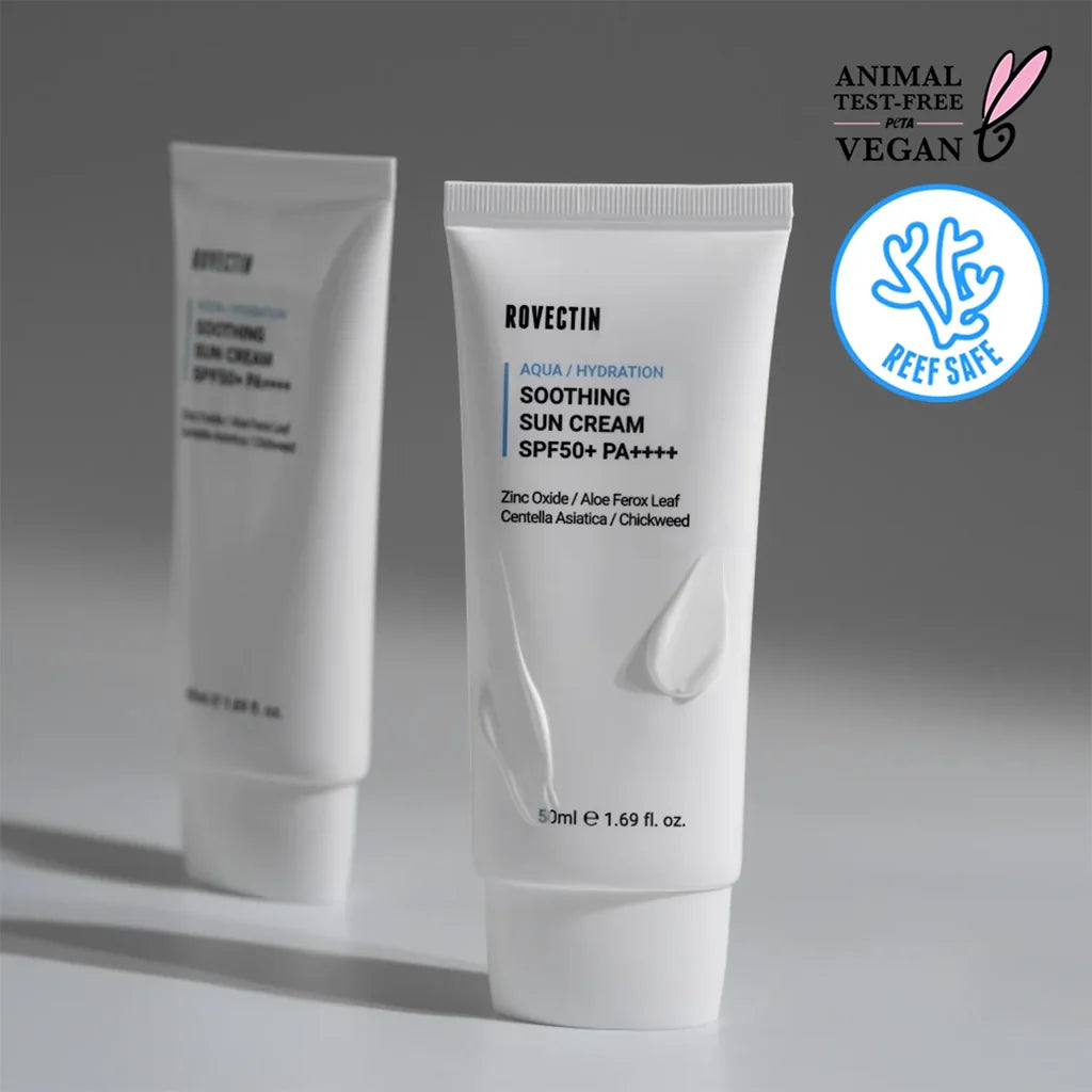 Minerāls saules aizsargkrēms ROVECTIN Aqua Soothing Sun Cream SPF50+ PA++++