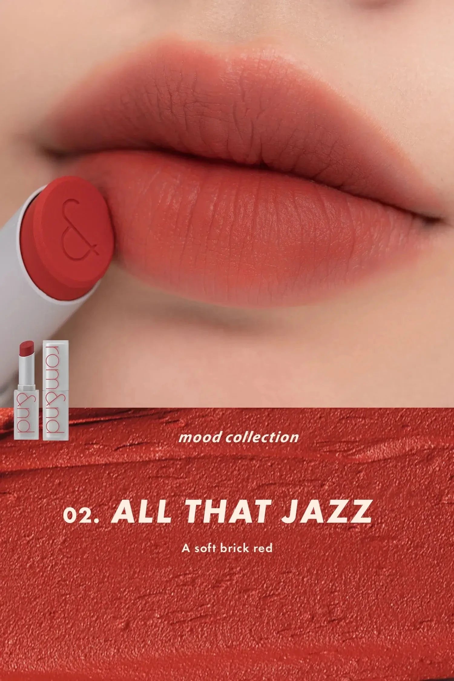 Gaisīga un matēta lūpu krāsa Rom&Nd Zero Matte Lipstick