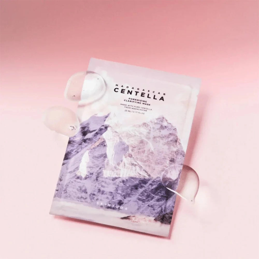 Auduma maska poru sašaurināšanai SKIN1004 Madagascar Centella Poremizing Clarifying Mask