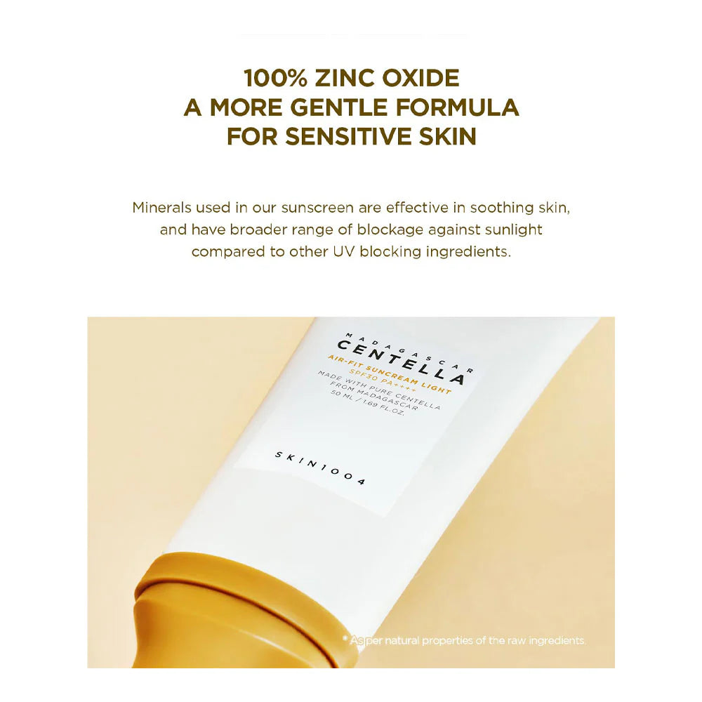 Viegls saules aizsargkrēms Skin1004 Madagascar Centella Air-Fit Suncream Light SPF30 PA++++