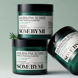 Spilventiņi ar skābēm problemātiskai ādai Some By Mi AHA BHA PHA 30 Days Miracle Truecica Clear Pad