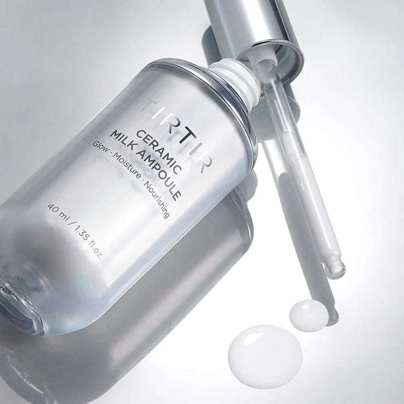 Piena ampula ar keramīdiem mirdzuma piešķiršanai ādai TIRTIR Ceramic Milk Ampoule