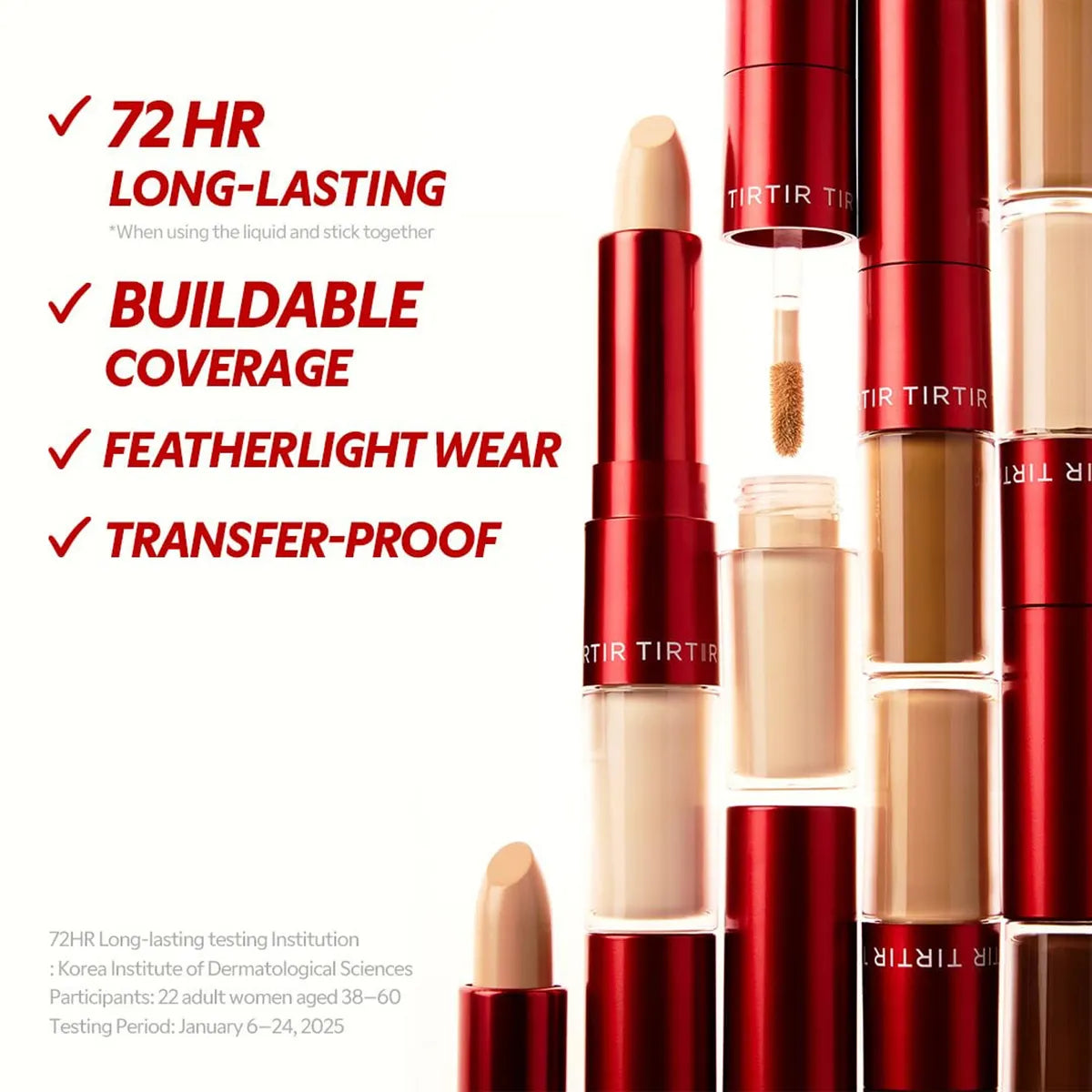 Divkāršas iedarbības izlīdzinošs konsīleris TIRTIR Glide & Hide Blurring Concealer