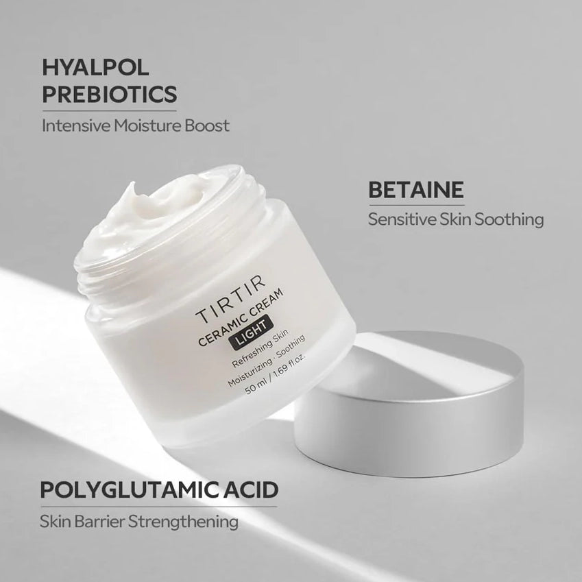 Gaisīgs krēms sejai ar keramīdiem TIRTIR Ceramic Cream Light