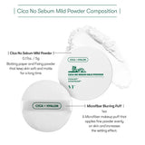 Birstošais pūderis ar Āzijas centellu taukaina spīduma novēršanai VT Cosmetics Cica No Sebum Mild Powder