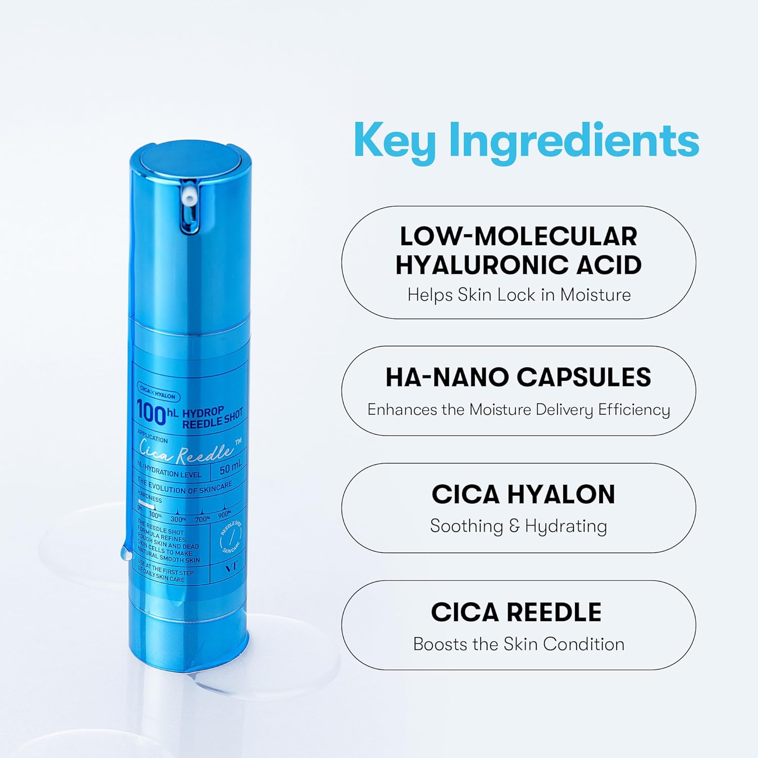 Mitrinošs serums-būsteris ar mikroadatām VT Cosmetics Hydrop Reedle Shot 100 HL