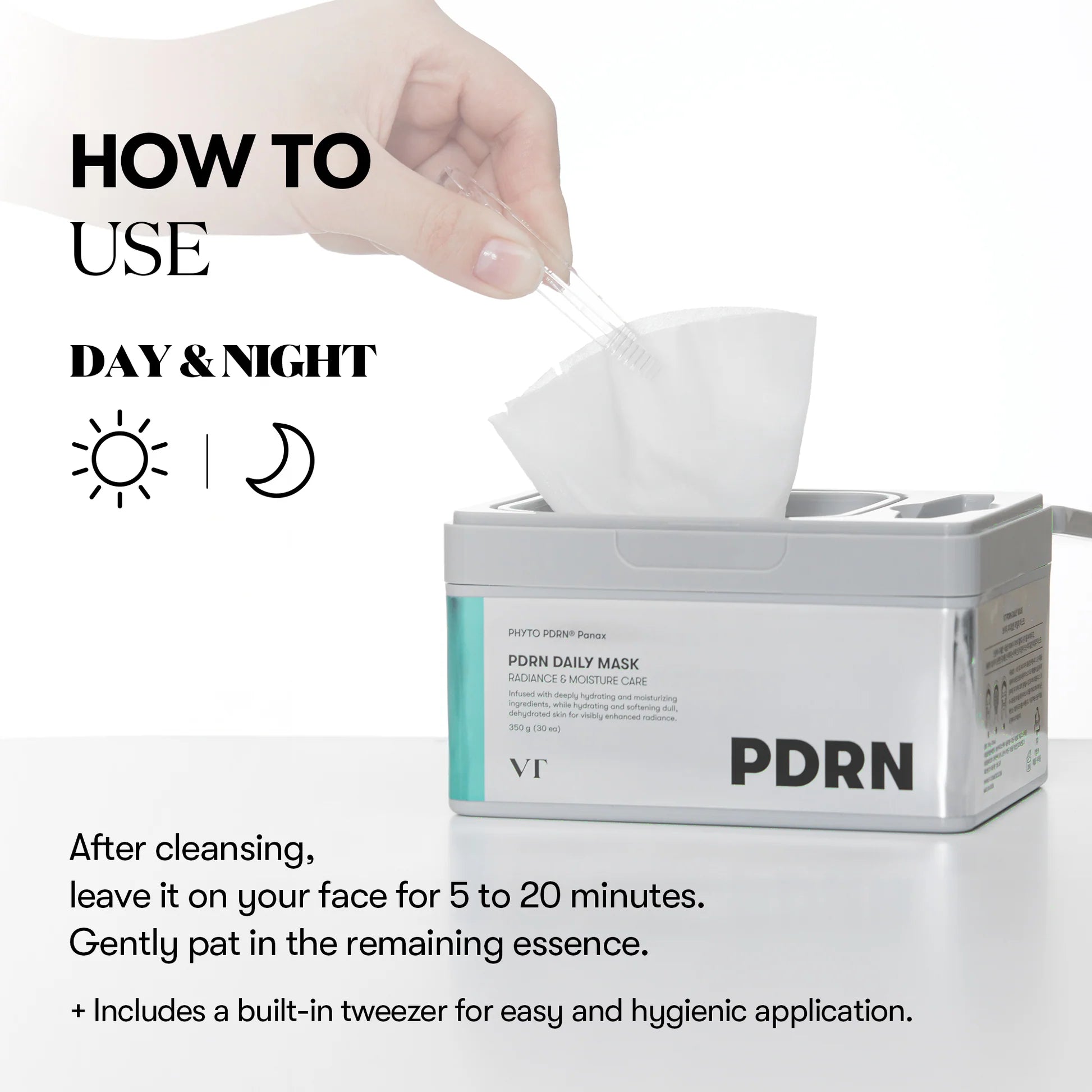 Auduma masku komplekts VT Cosmetics PDRN Daily Mask