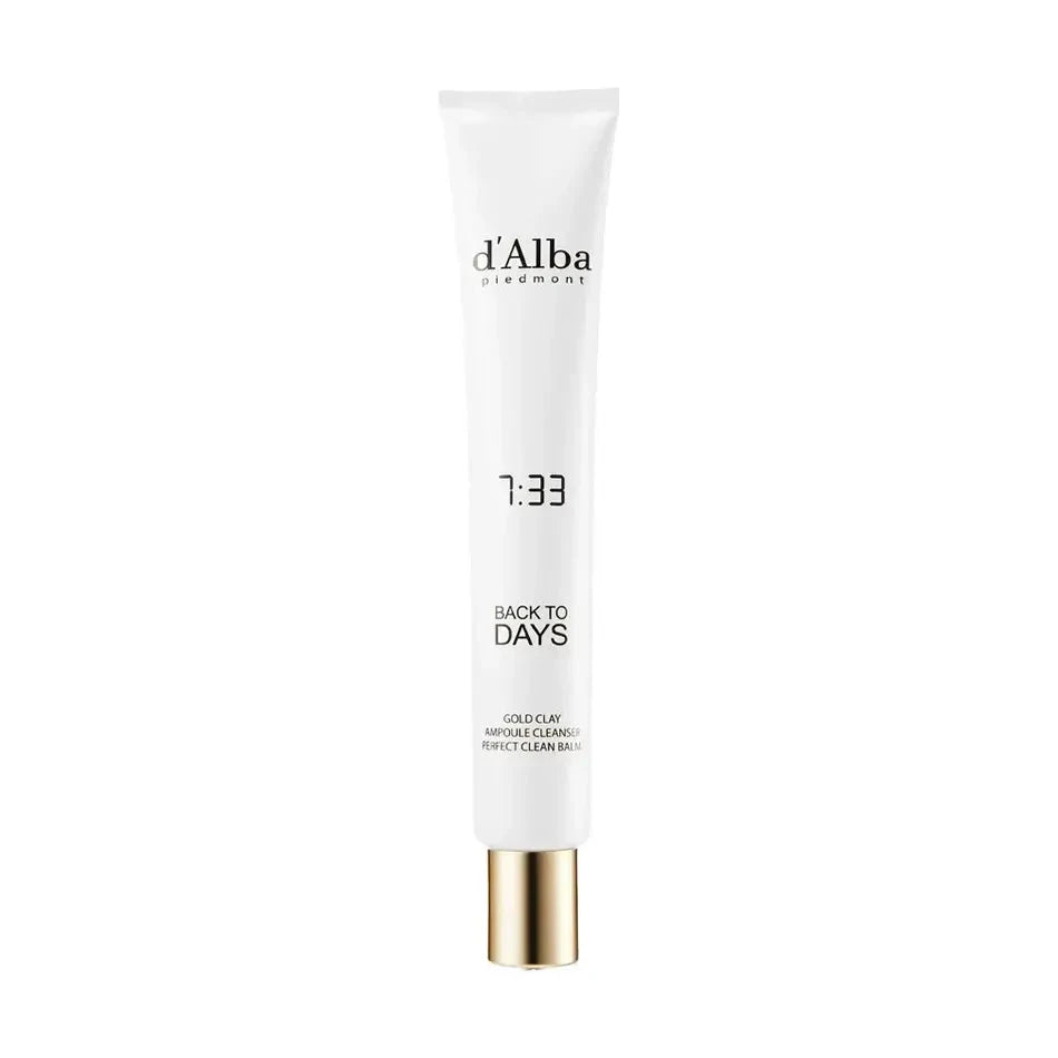Attīrošais balzams pamatojoties uz zelta mālu un melno rīsu ekstraktu d'Alba Back To Days Clean Balm