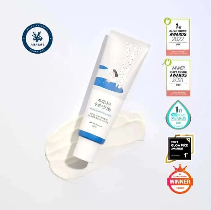 Mitrinošs saules aizsargkrēms ar bērzu sulu Round Lab Birch Juice Moisturizing Sunscreen SPF50+ PA++++