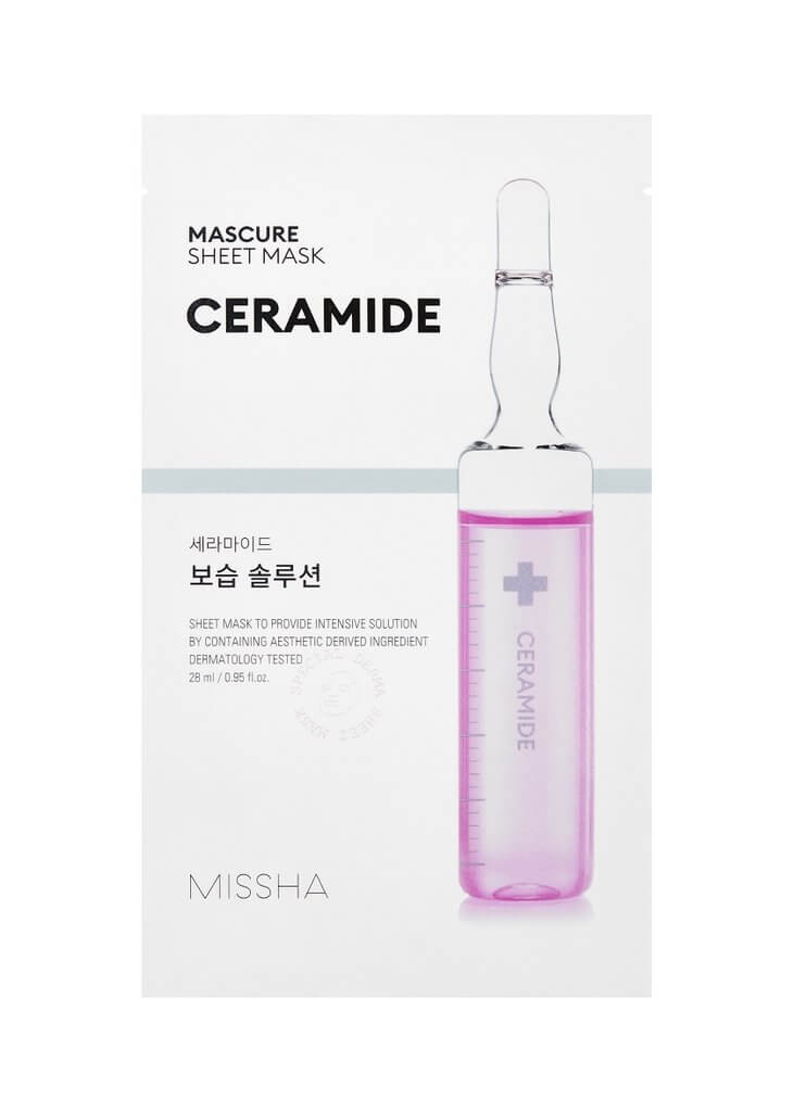 Maska ar keramīdiem Missha Mascure Moisture Barrier Solution Sheet Mask Ceramide