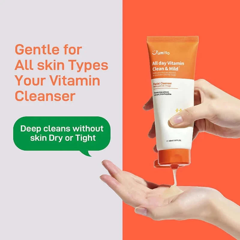 Maigi attīrošs gels ar pazeminātu pH līmeni Jumiso All Day Vitamin Clean And Mild Cleanser