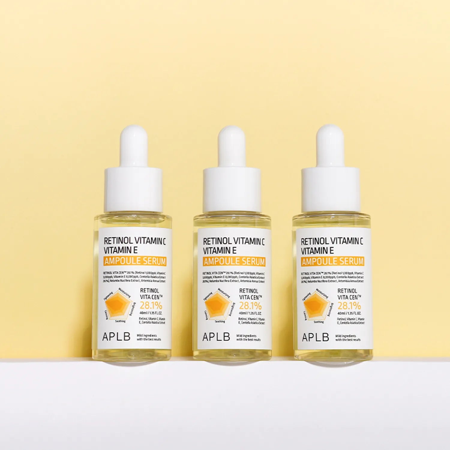 Stiprinošs ampulu serums ar retinolu APLB Retinol Vitamin C Vitamin E Ampoule Serum