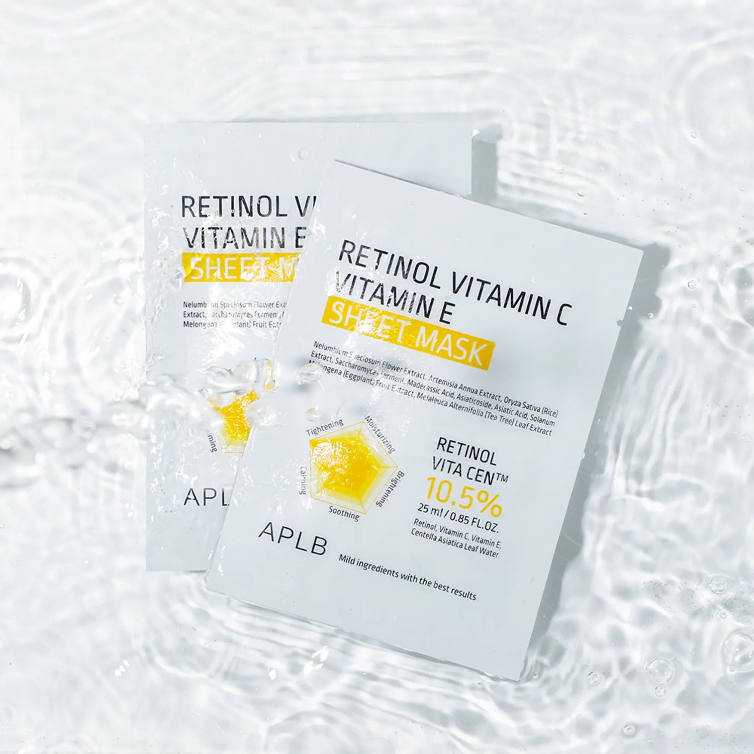 Balinoša sejas maska ar retinolu un vitamīniem APLB Retinol Vitamin C Vitamin E Sheet Mask